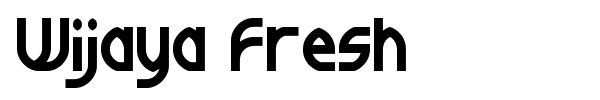 Wijaya Fresh font preview